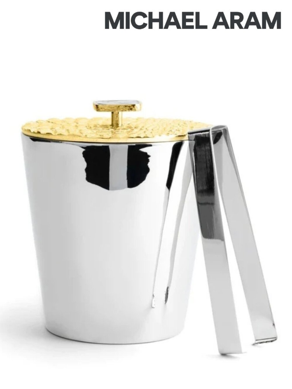 MICHAEL ARAM "Safari" Ice Bucket with Tongs - Picture 4 of 6